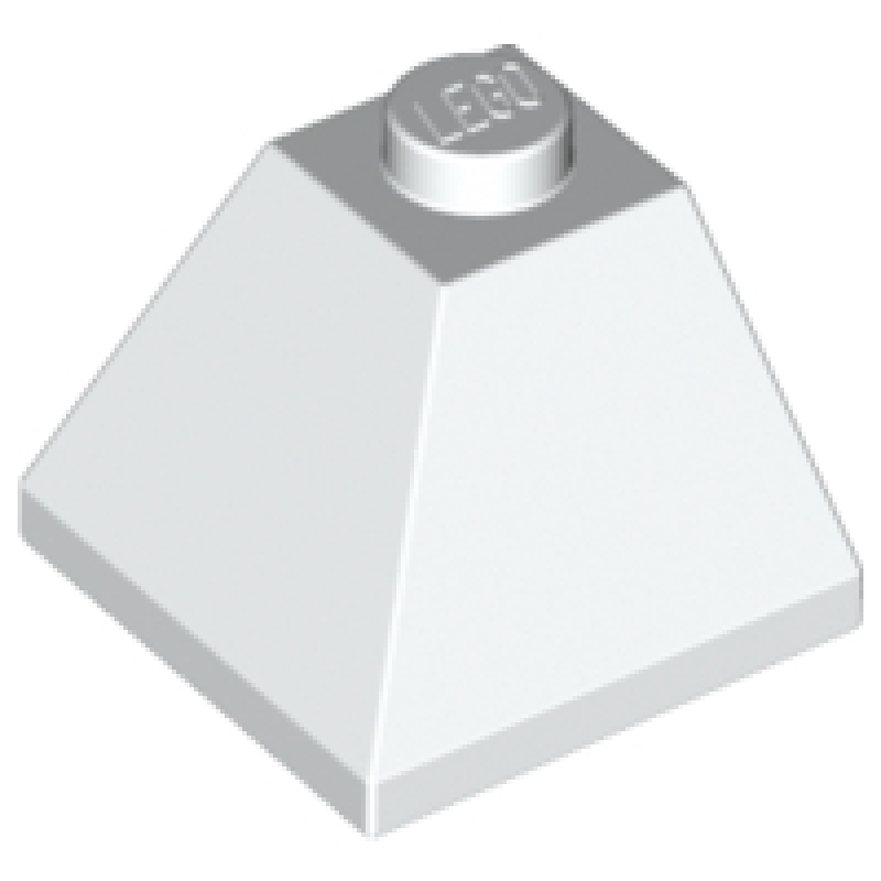 Dakpan 45° dubbel hoek 2x2 White